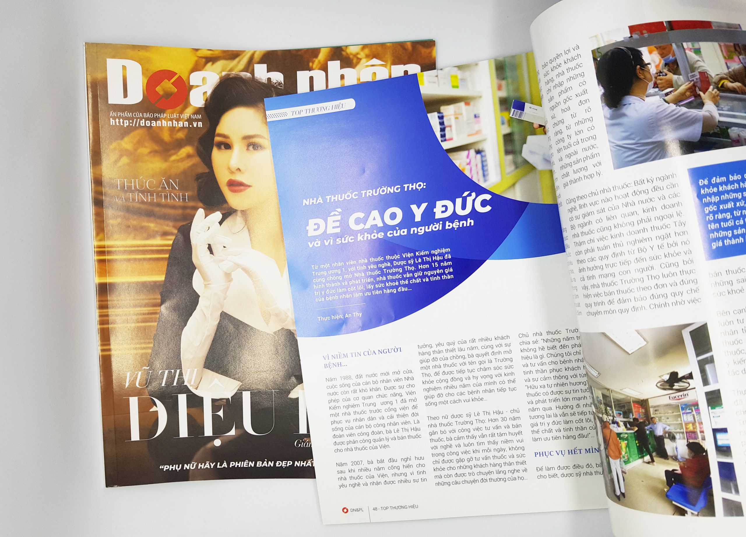 Nhà thuốc Trường Thọ trên báo Doanh Nhân và Pháp Luật.