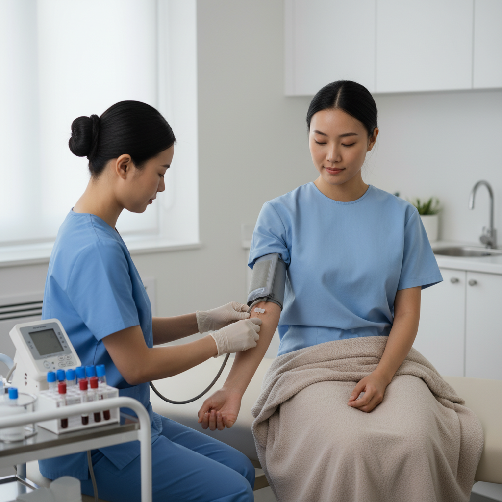Đo huyết áp và xét nghiệm acid uric ở người trẻ tuổi